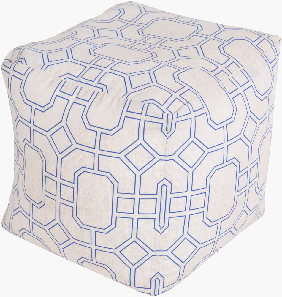 Rain Pouf — Dark Blue/Light Gray
