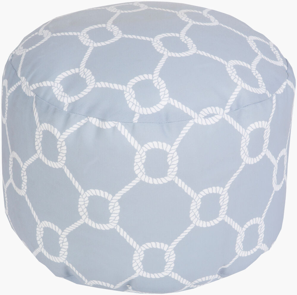 Rain Pouf — Medium Gray/Off-White