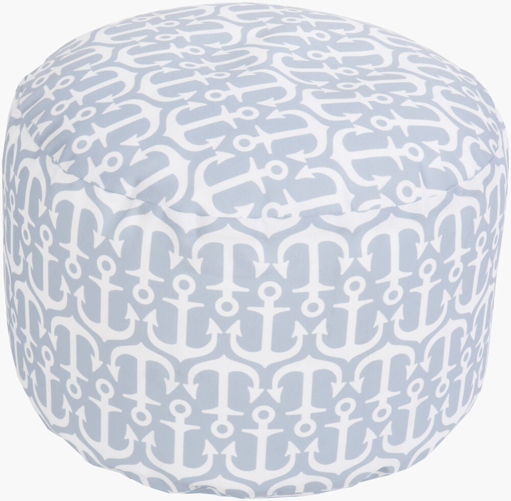 Rain Pouf — Medium Gray/Off-White