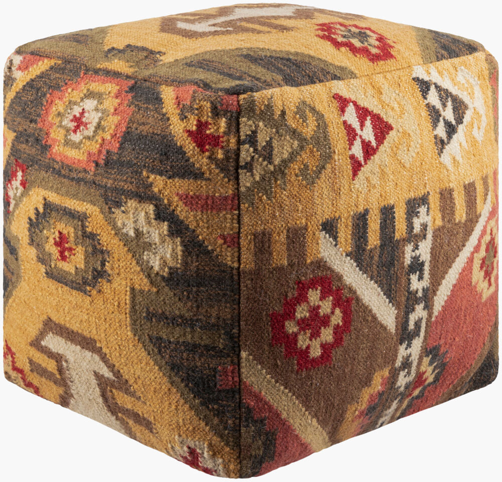 Frontier Pouf — Amber/Black