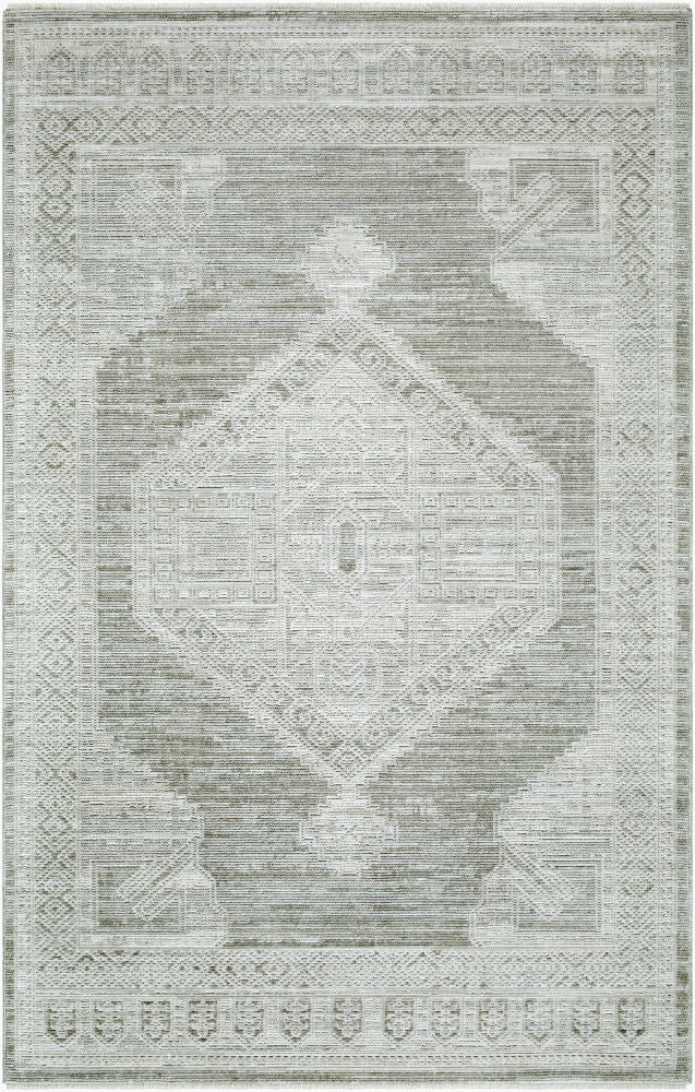 Pierre Loti Machine Woven Rug — Dusty Sage/Light Gray