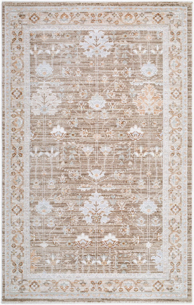 Pierre Loti Machine Woven Rug — Brown/Dark Brown