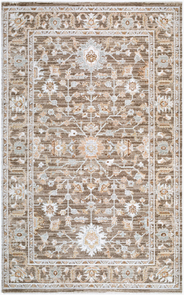 Pierre Loti Machine Woven Rug — Brown/Dark Brown