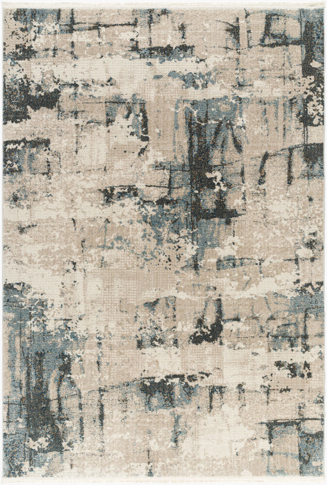 Perugia Machine Woven Rug — Cream/Dark Blue