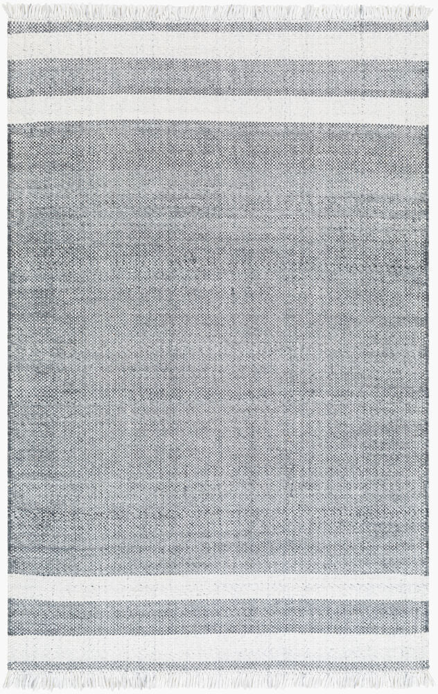 Primrose Handmade Rug — Charcoal/Ivory