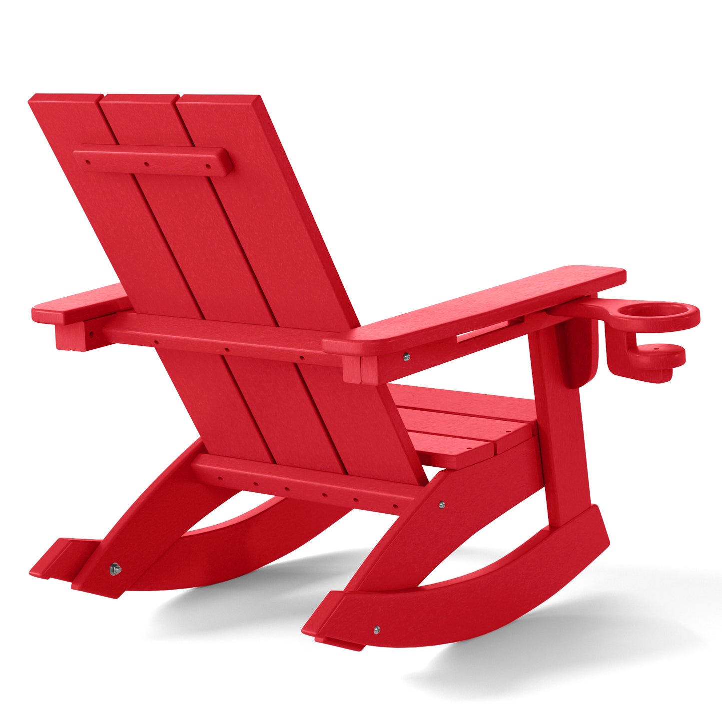 Tiny Terraces Kids Modern Adirondack Rocking Chair with Cup Holder (Set of 2) Seahawk Designs Kids Patio Rocking Chairs