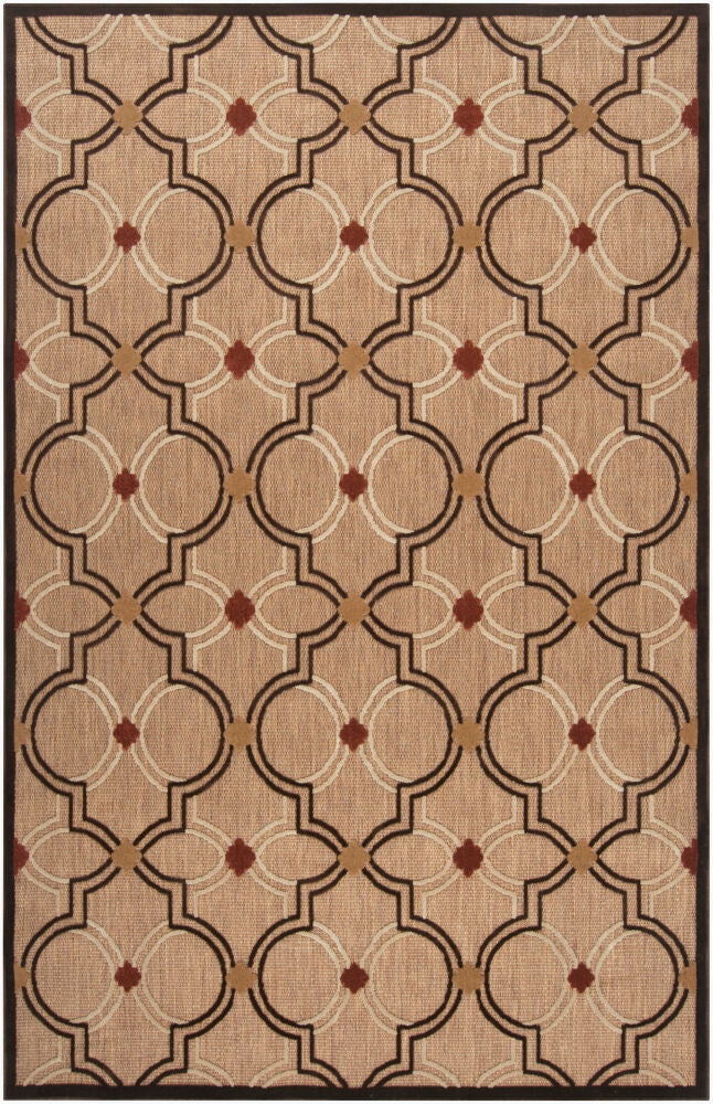 Portera Machine Woven Rug — Dark Brown/Light Beige