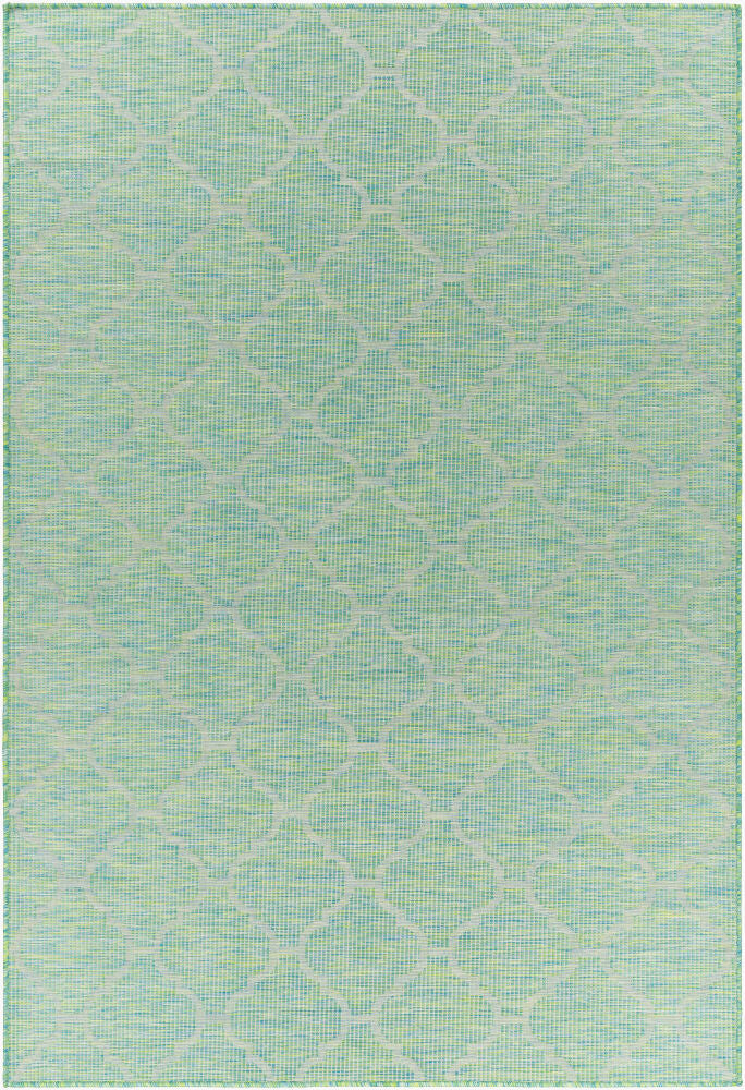 Pasadena Machine Woven Rug — Blue/Grass Green