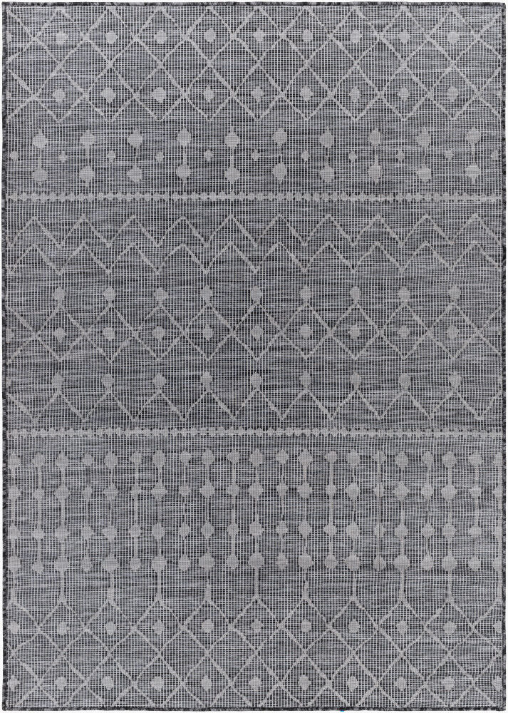 Pasadena Machine Woven Rug — Black/Medium Gray