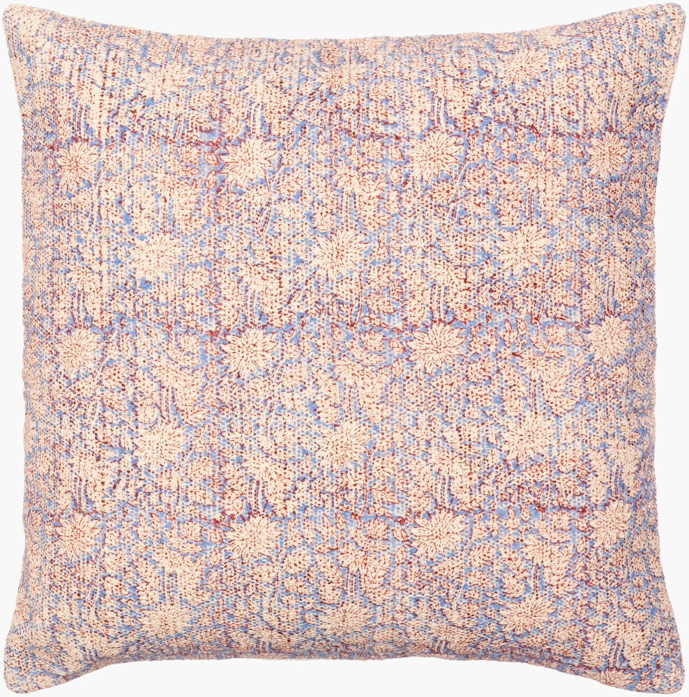 Prisha Accent Pillow — Denim/Light Beige