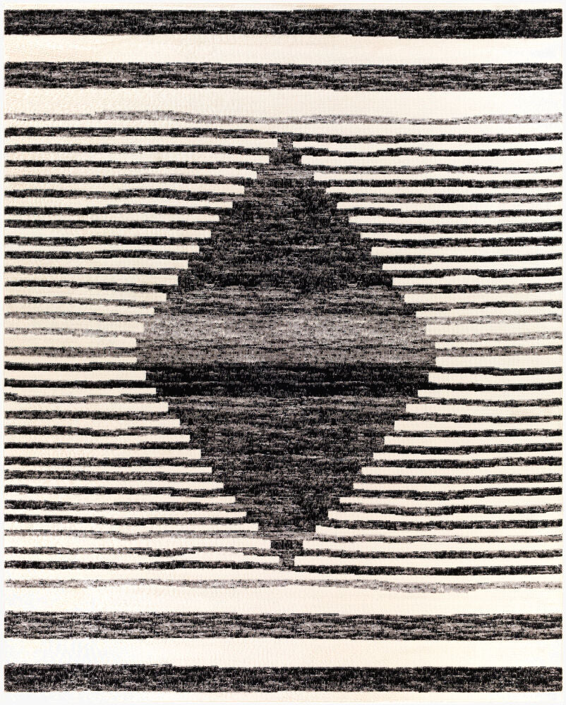 Pisa Machine Woven Rug — Black/Charcoal