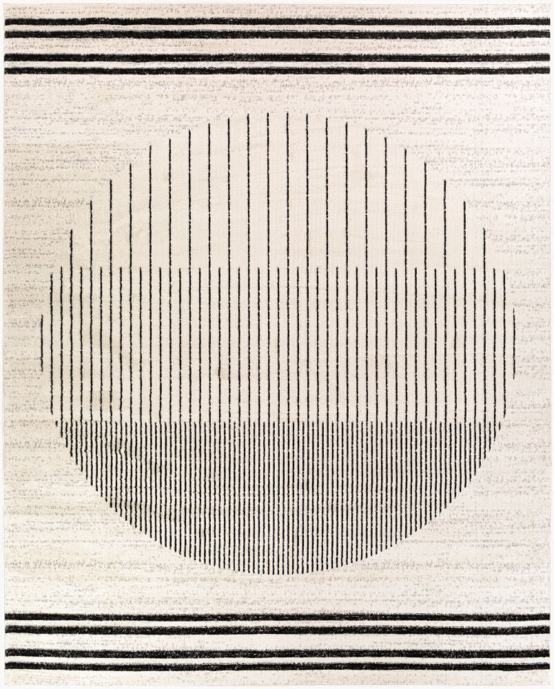 Pisa Machine Woven Rug — Black/Charcoal