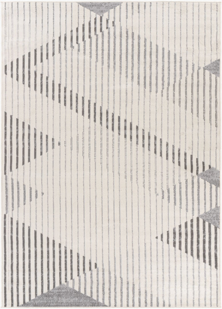 Pisa Machine Woven Rug — Charcoal/Light Gray