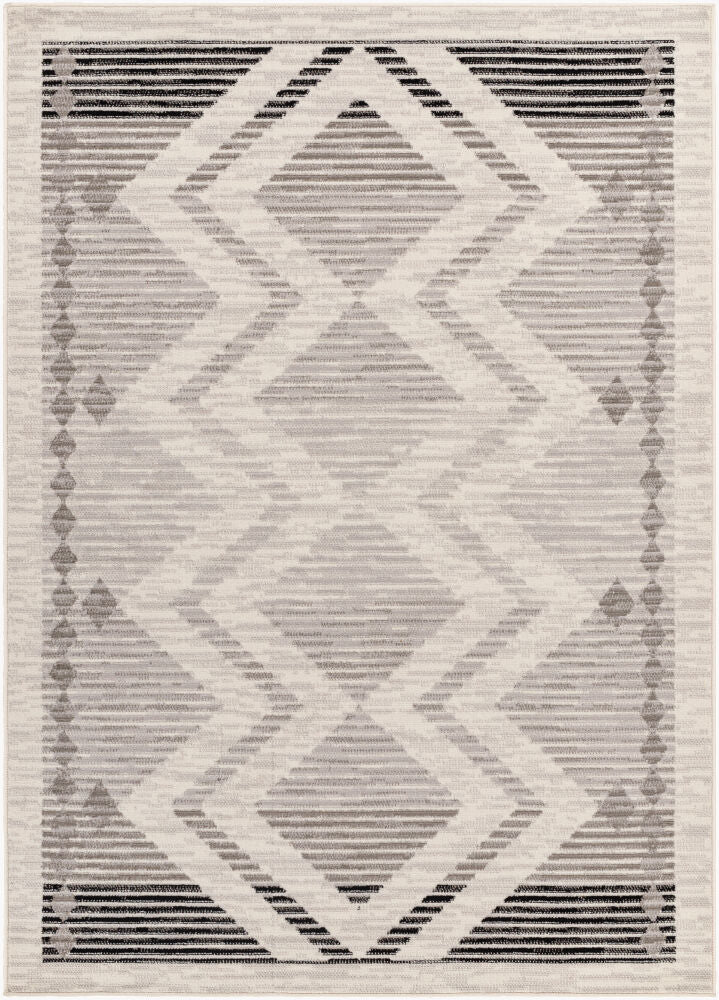 Pisa Machine Woven Rug — Black/Charcoal