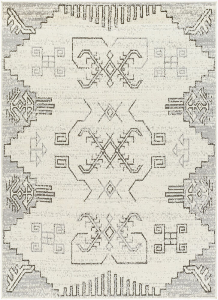Pisa Machine Woven Rug — Charcoal/Light Gray