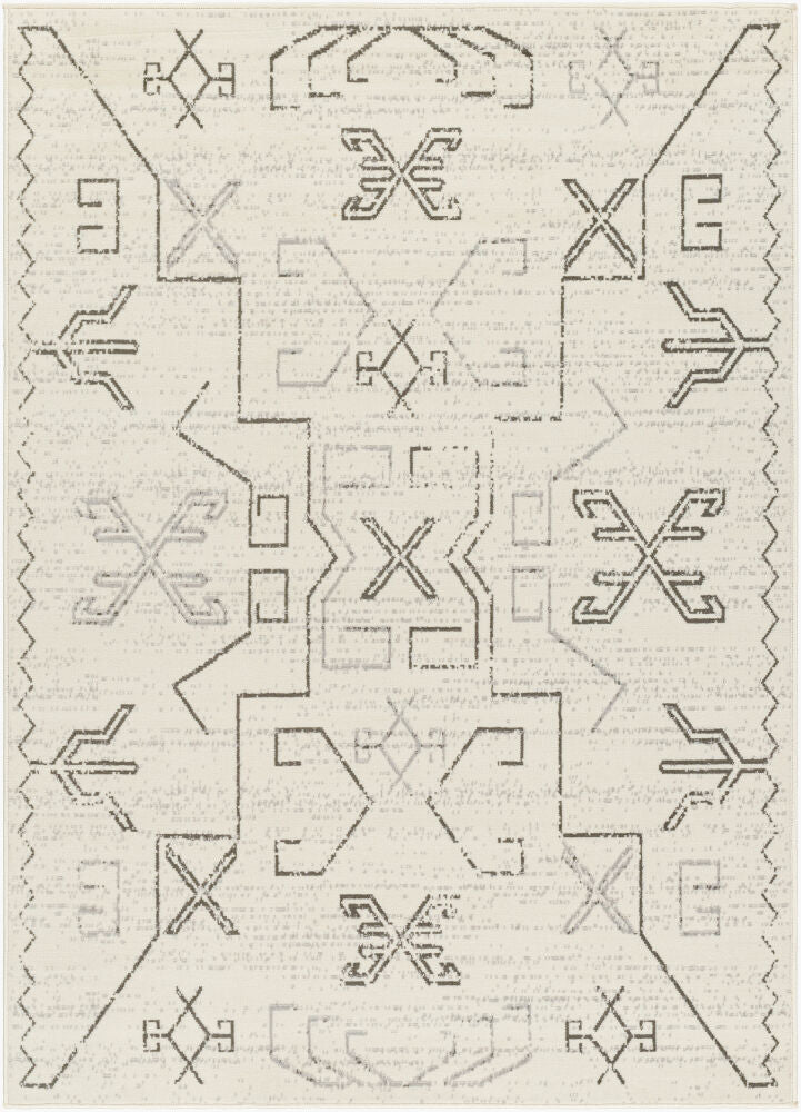 Pisa Machine Woven Rug — Charcoal/Light Gray