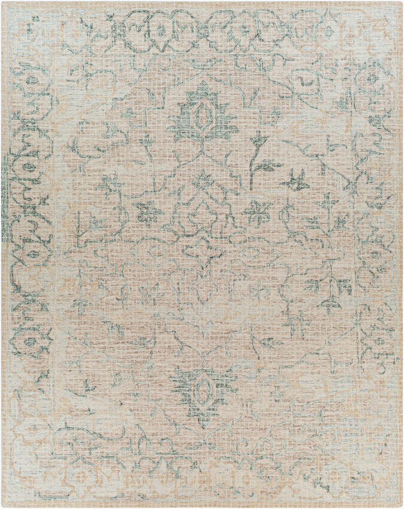 Piastrella Handmade Rug — Beige/Dark Green