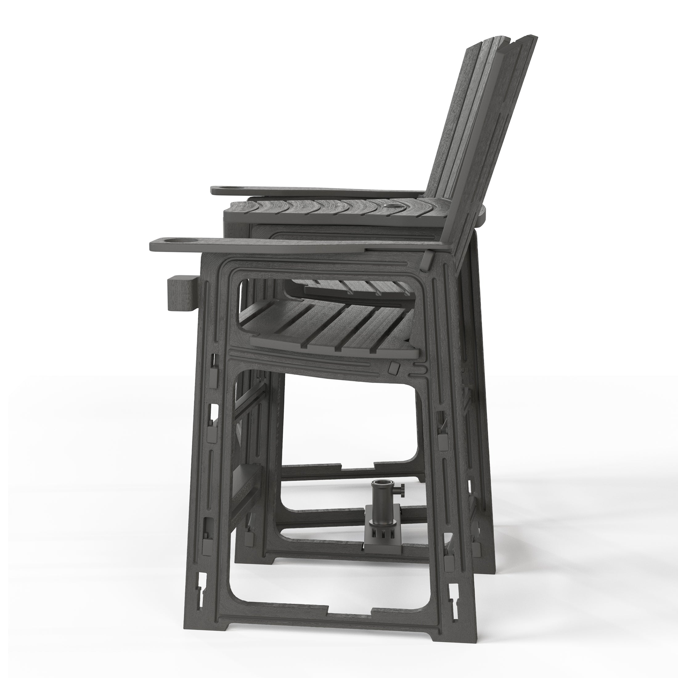 Snap’n Lock Adirondack Balcony Two-Chair Set with Connecting Wedge Table (No Tools or Hardware Required) Seahawk Designs Patio Chairs