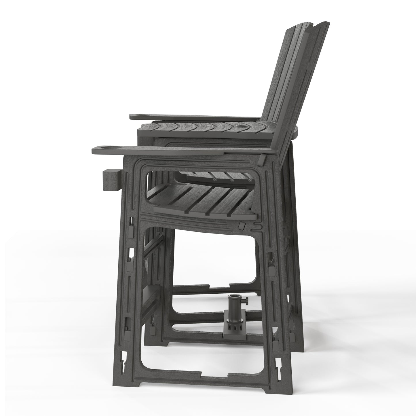 Snap’n Lock Adirondack Balcony Two-Chair Set with Connecting Wedge Table (No Tools or Hardware Required) Seahawk Designs Patio Chairs
