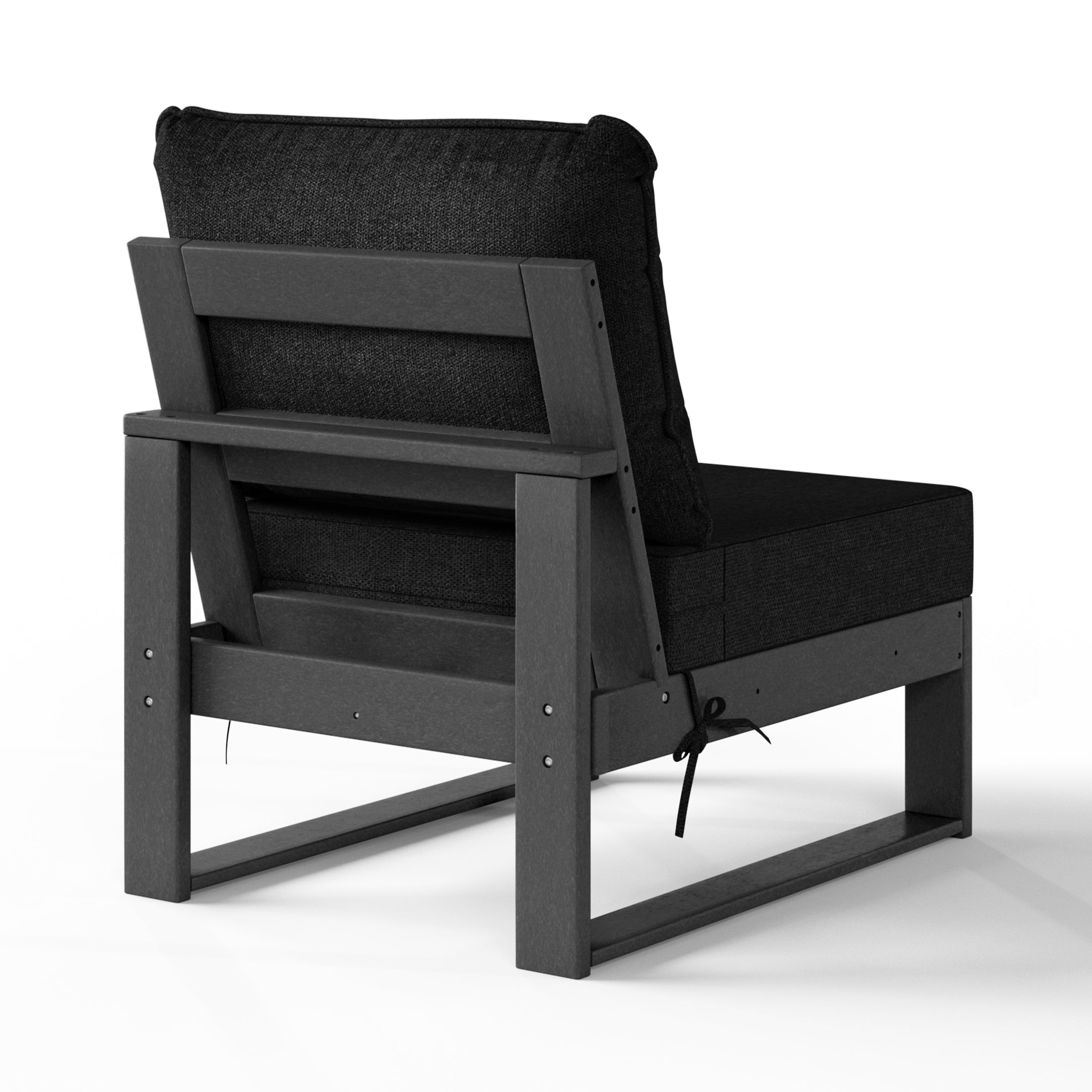 Signature All-Weather Outdoor Modular Deep Seating Cushioned Side Chair (Center Sectional Seat) Seahawk Designs Patio Chairs