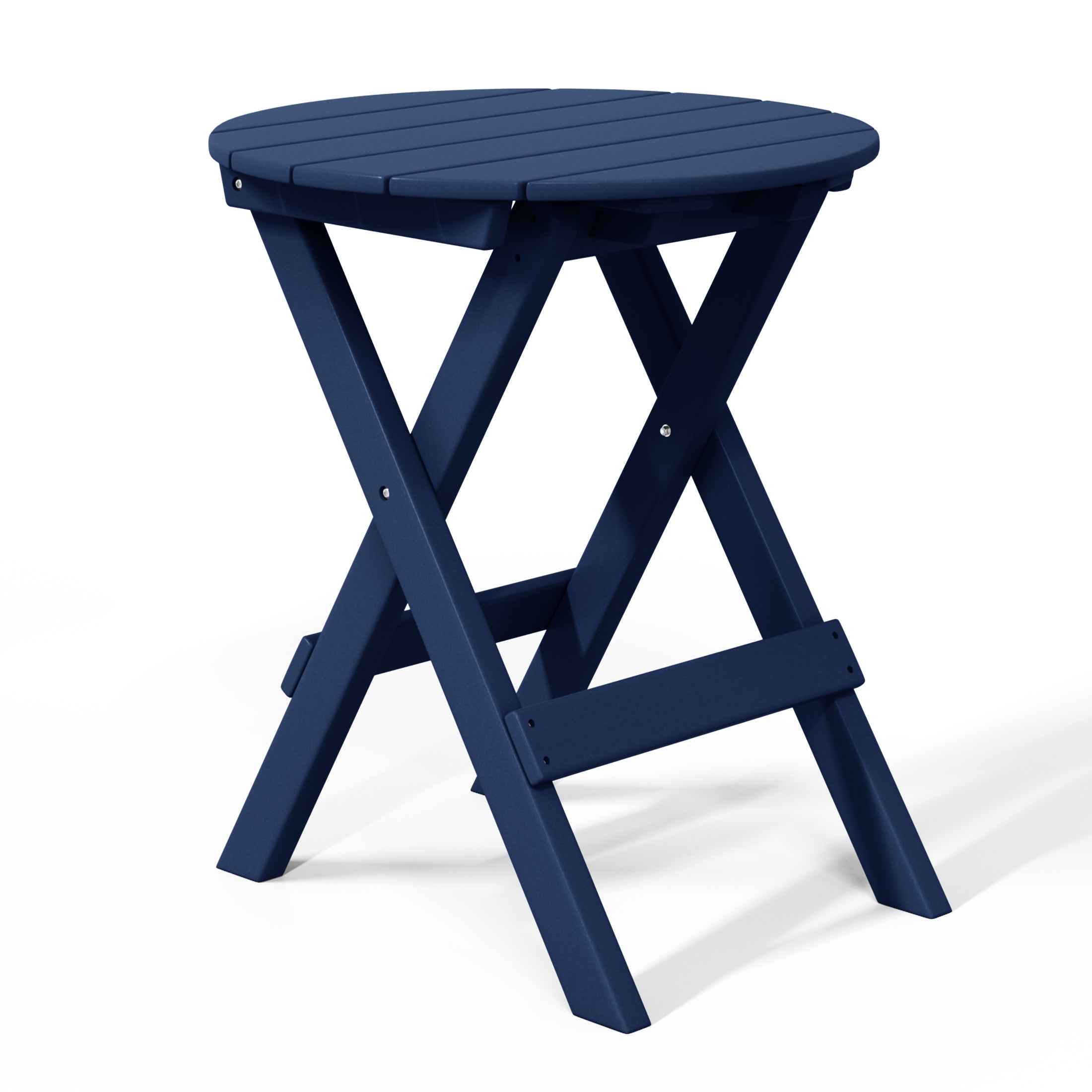Tuscany All-Weather Outdoor Patio Round Folding Dining Table (24" Top) Navy Blue Seahawk Designs Patio Dining Tables