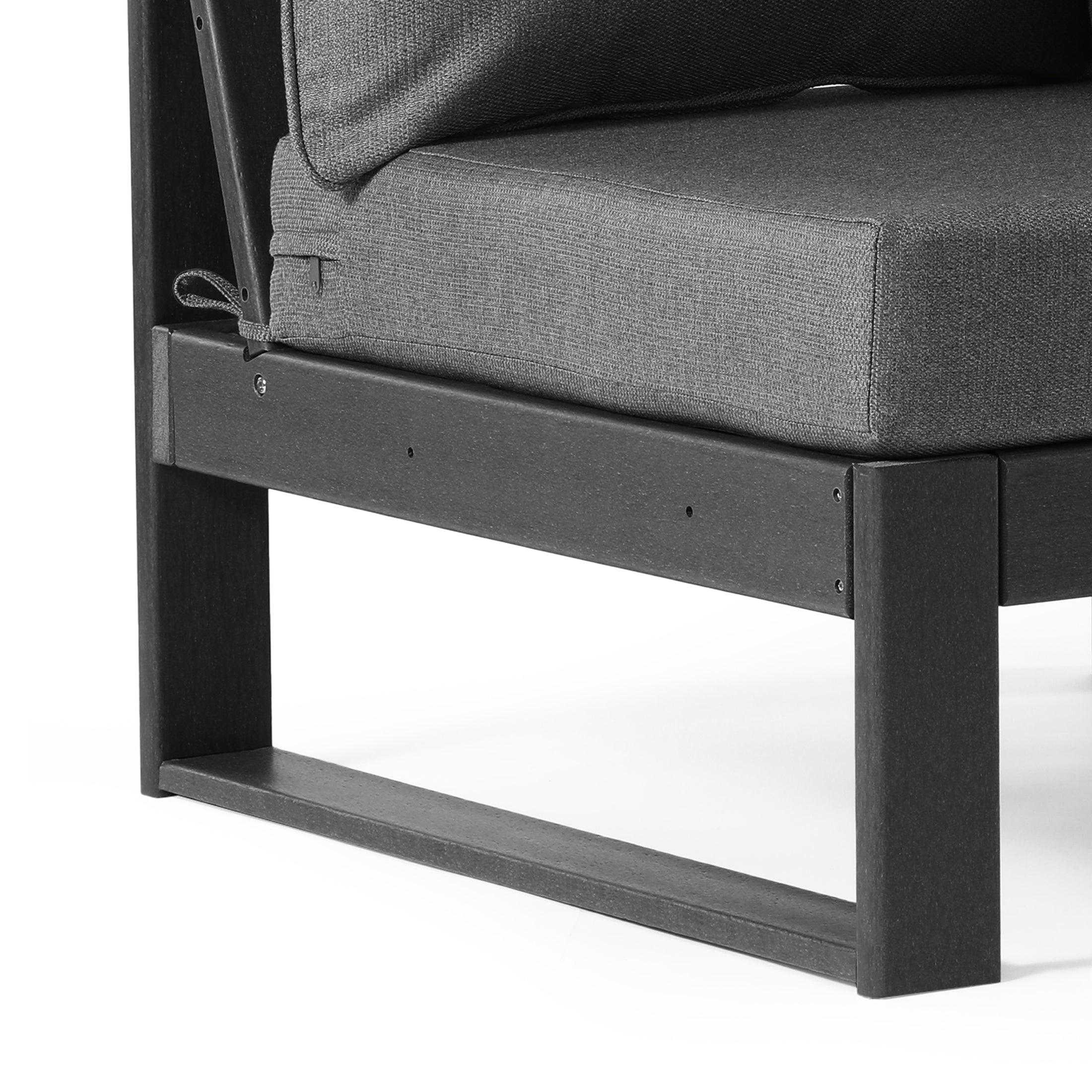 Signature All-Weather Outdoor Modular Deep Seating Cushioned Side Chair (Center Sectional Seat) Seahawk Designs Patio Chairs