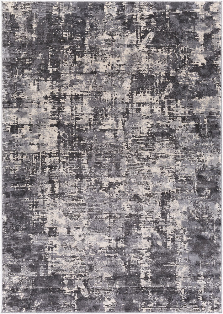 Pune Machine Woven Rug — Black/Charcoal