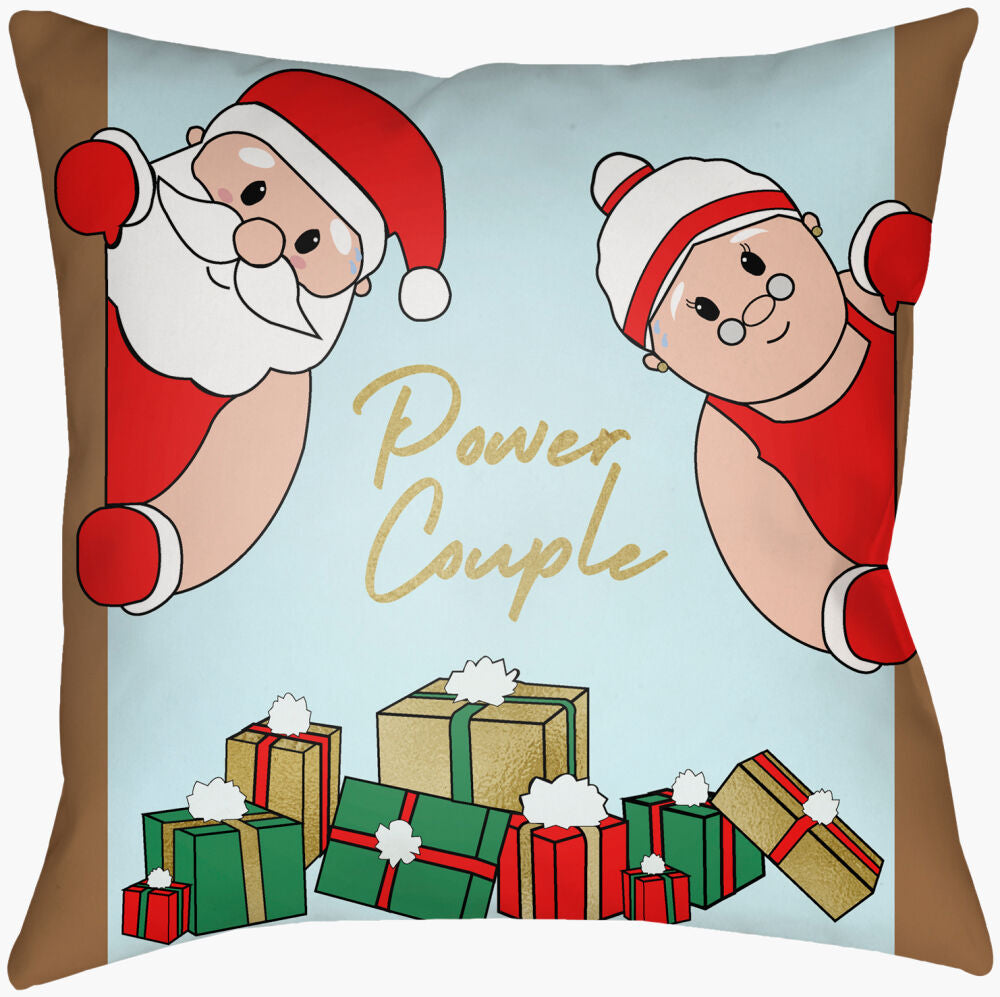 Power Couple Accent Pillow — Black/Brown