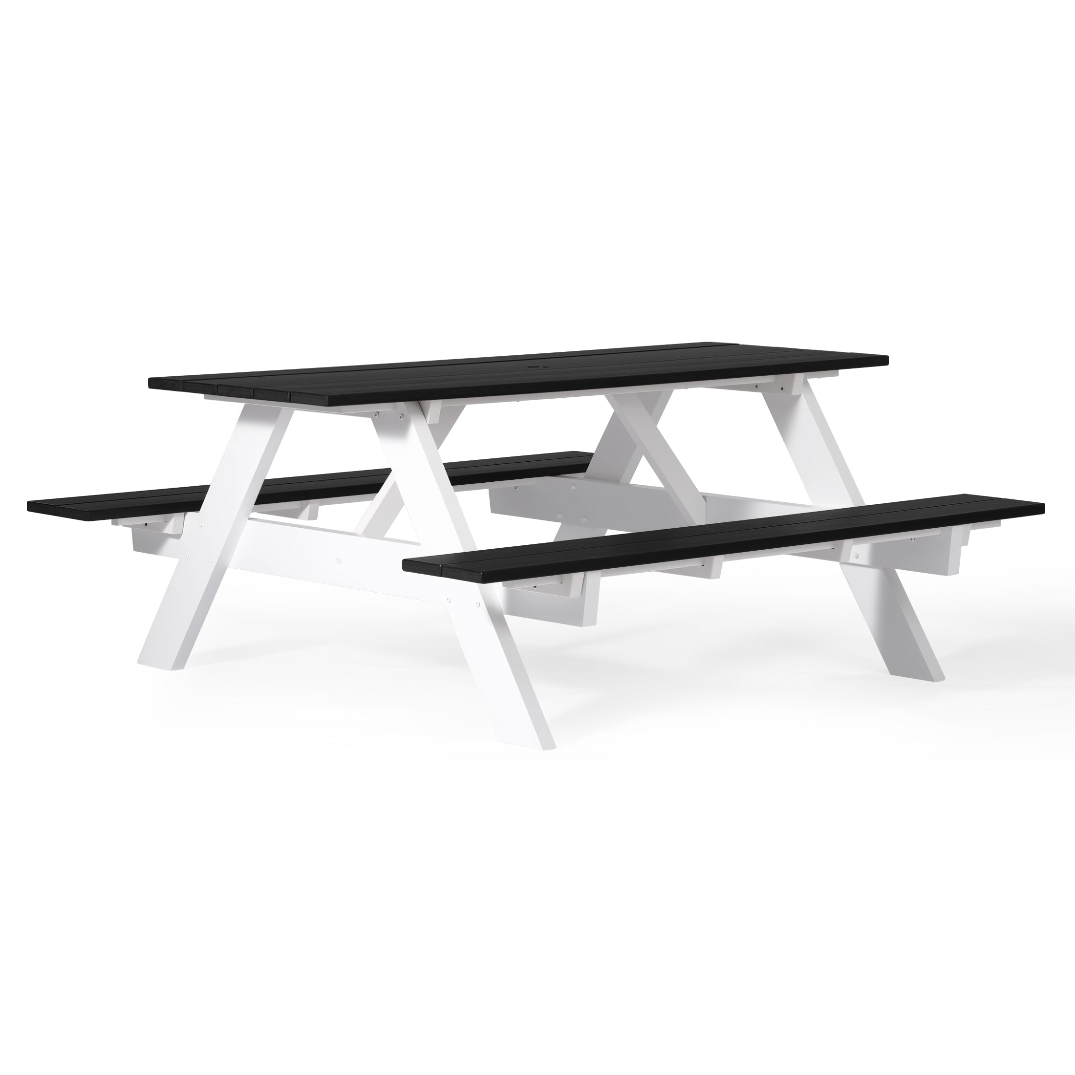 Vista 70" Rectangle Picnic Table Black Seahawk Designs Picnic Tables