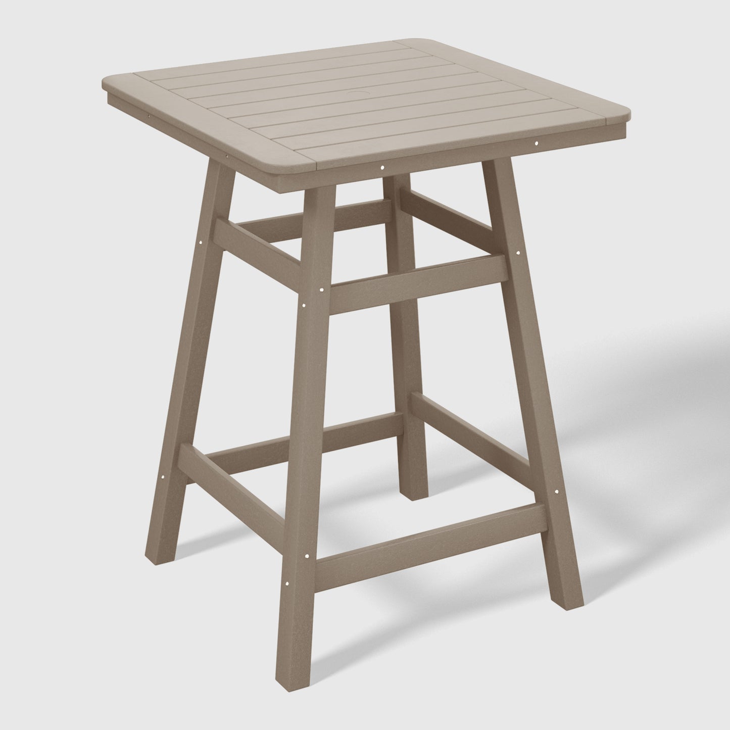 Stockholm All-Weather Outdoor Square Counter Table (31" Top) Weathered Wood Seahawk Designs Patio Bar Tables