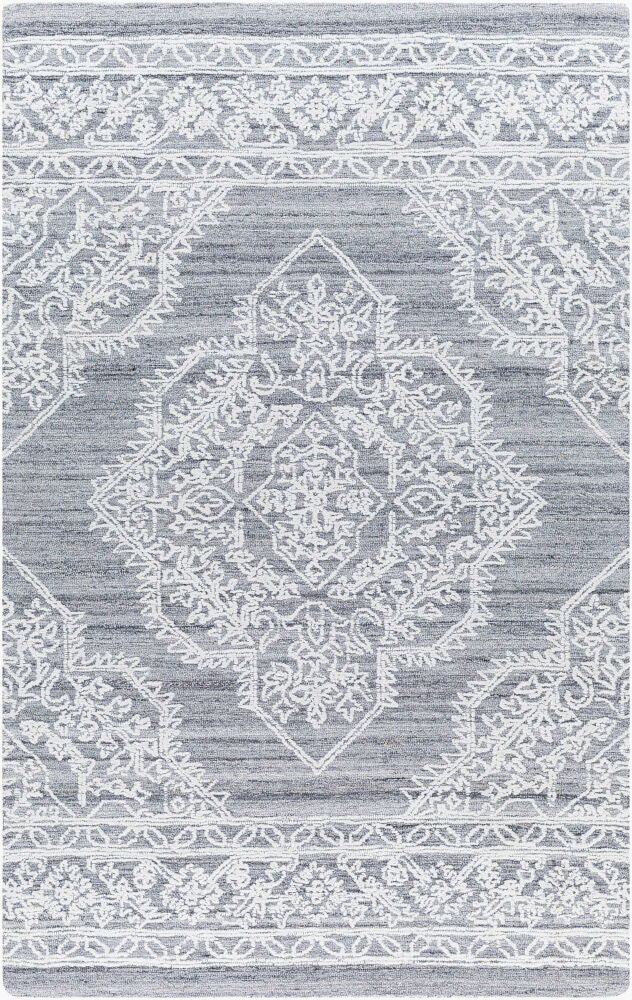 Piazza Handmade Rug — Gray/White