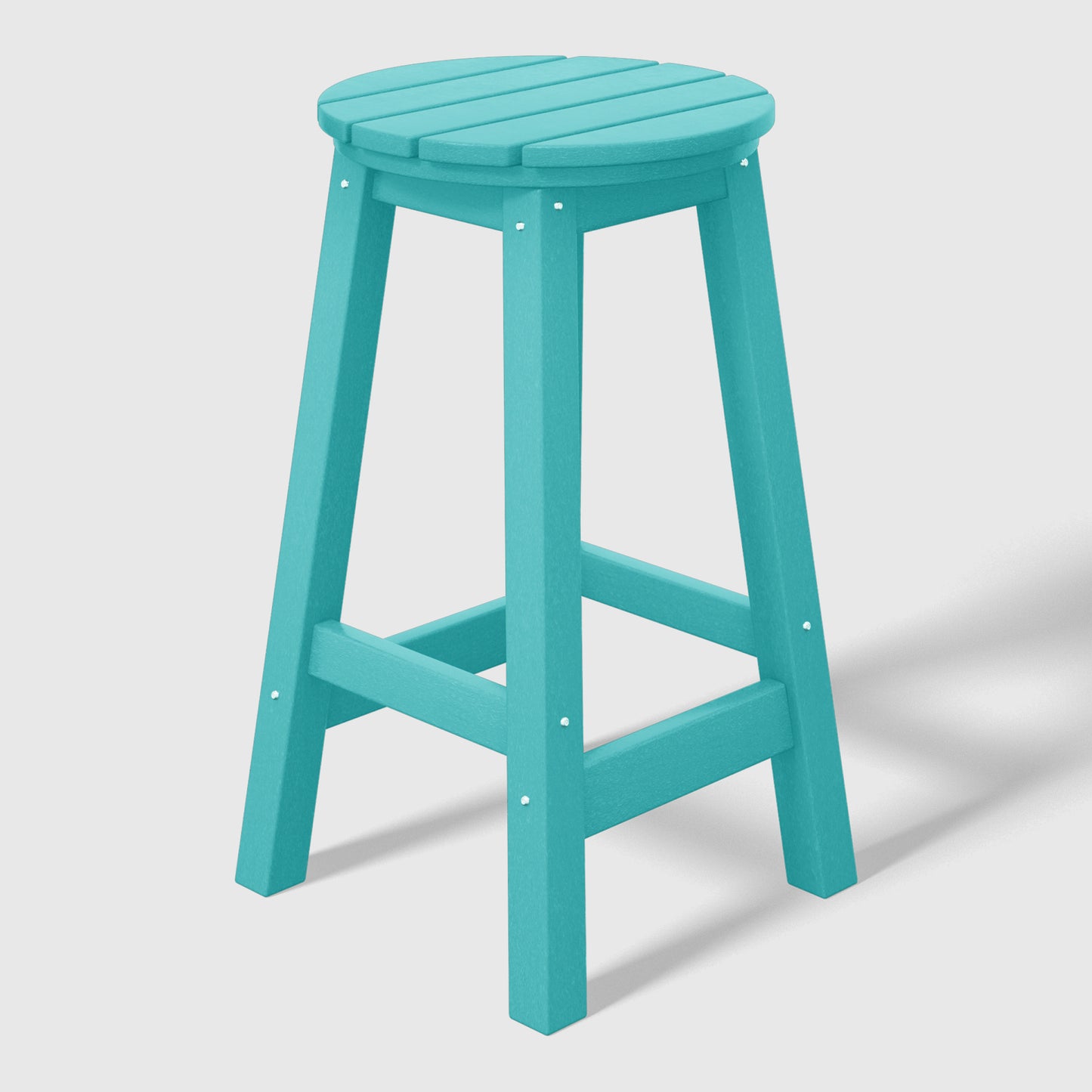 Stockholm All-Weather Outdoor Round Counter Stool (24" Height) Turquoise Seahawk Designs Patio Bar & Counter Stools