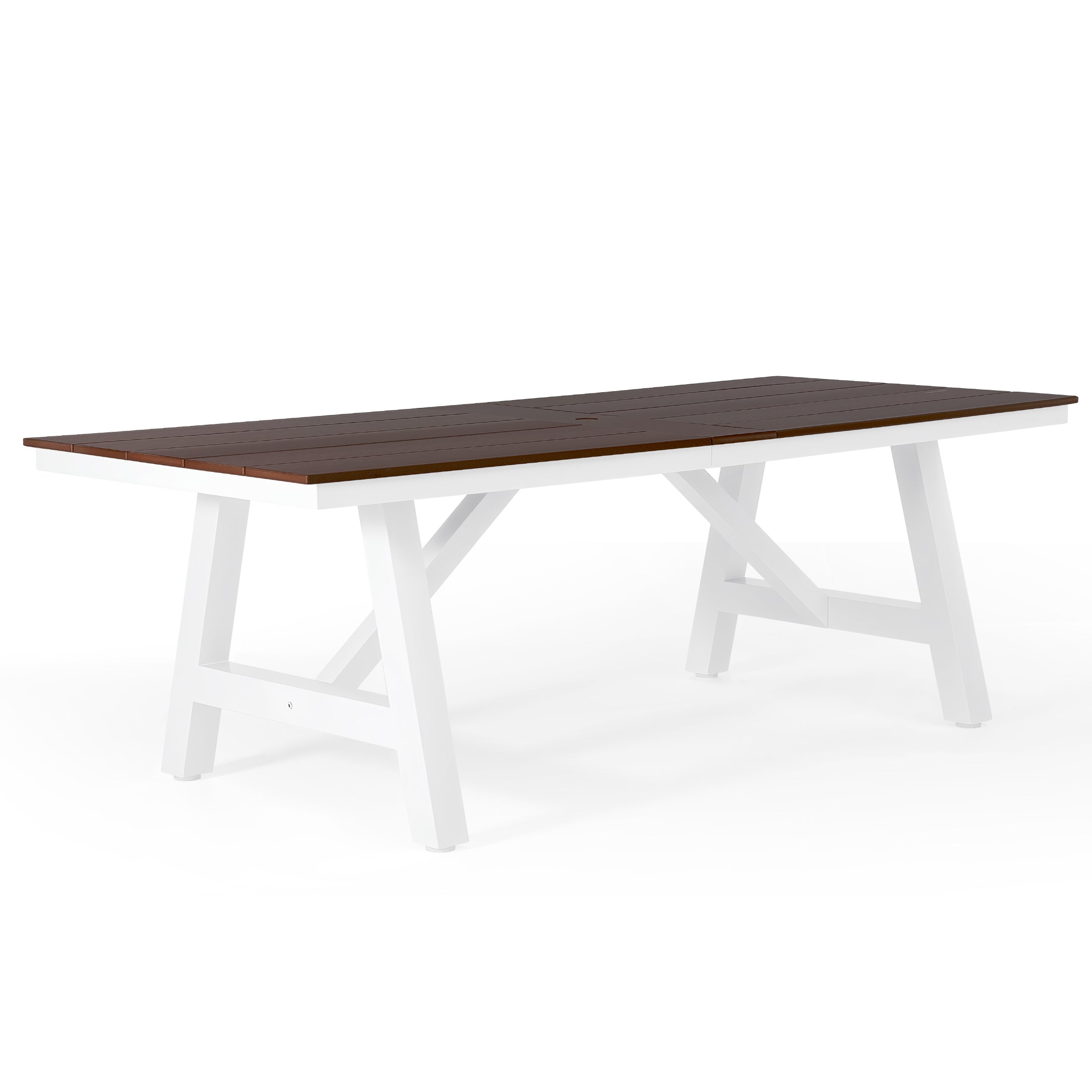Vista 90" x 39" Rectangular Dining Table Dark Brown Seahawk Designs Patio Dining Tables