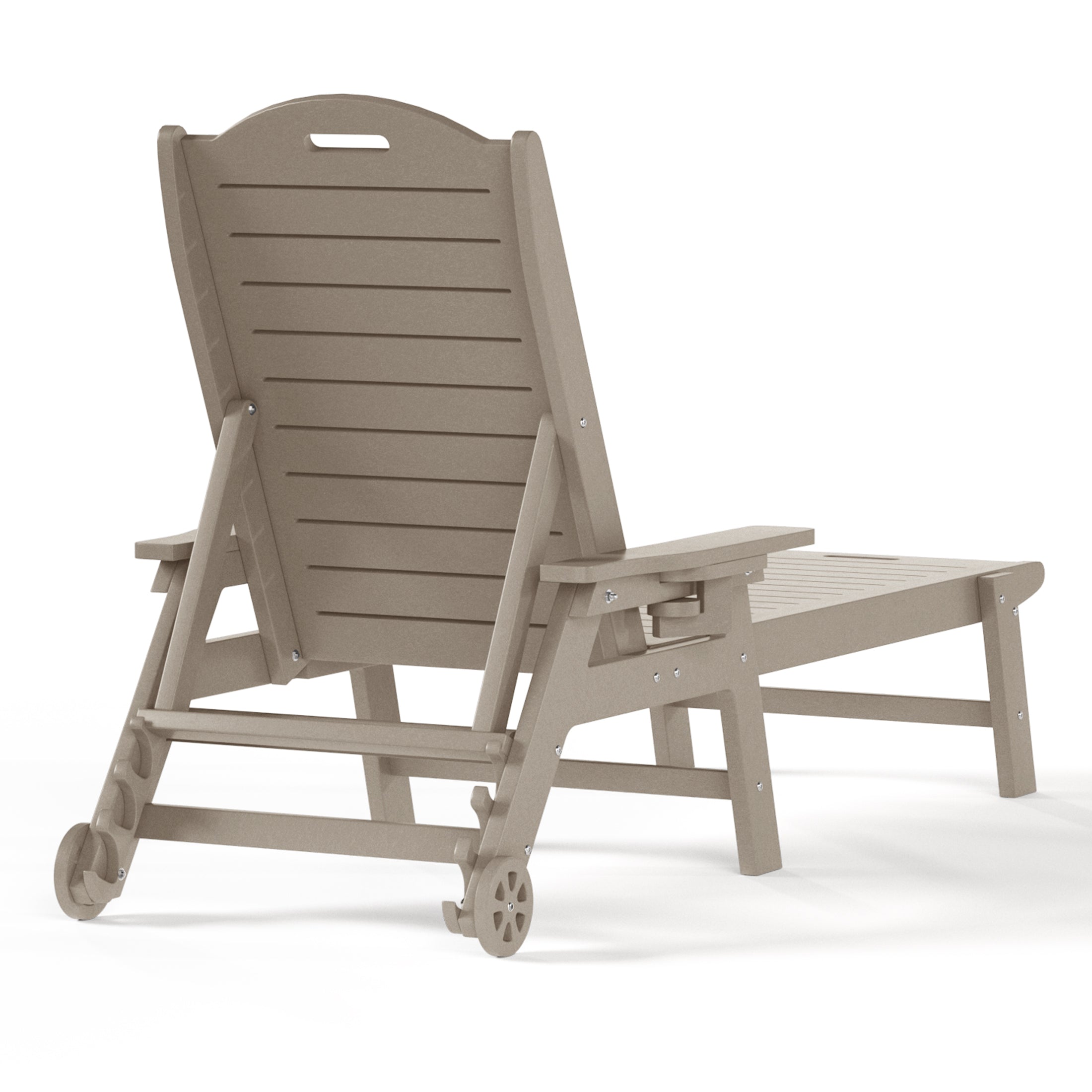 Santa Barbara Reclining Chaise Lounge with Cup Holder and Wheels Seahawk Designs Patio Chaise Lounges