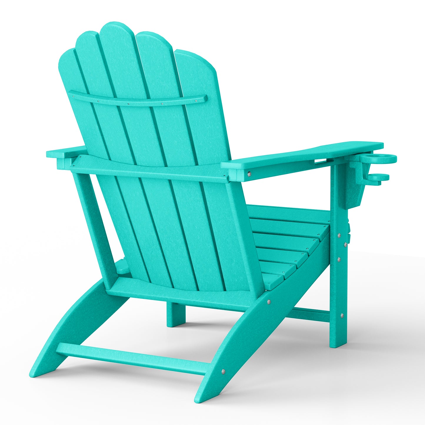 Tahoe All-Weather Outdoor Poly Adirondack Chair with Retractable Cup Holder Seahawk Designs Adirondack Chairs