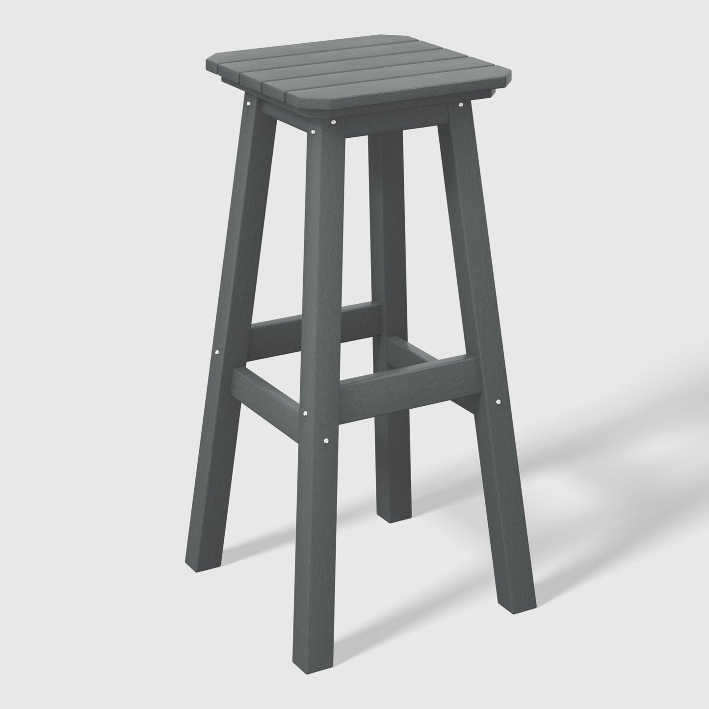 Stockholm All-Weather Outdoor Square Bar Stool (29" Height) Gray Seahawk Designs Patio Bar & Counter Stools