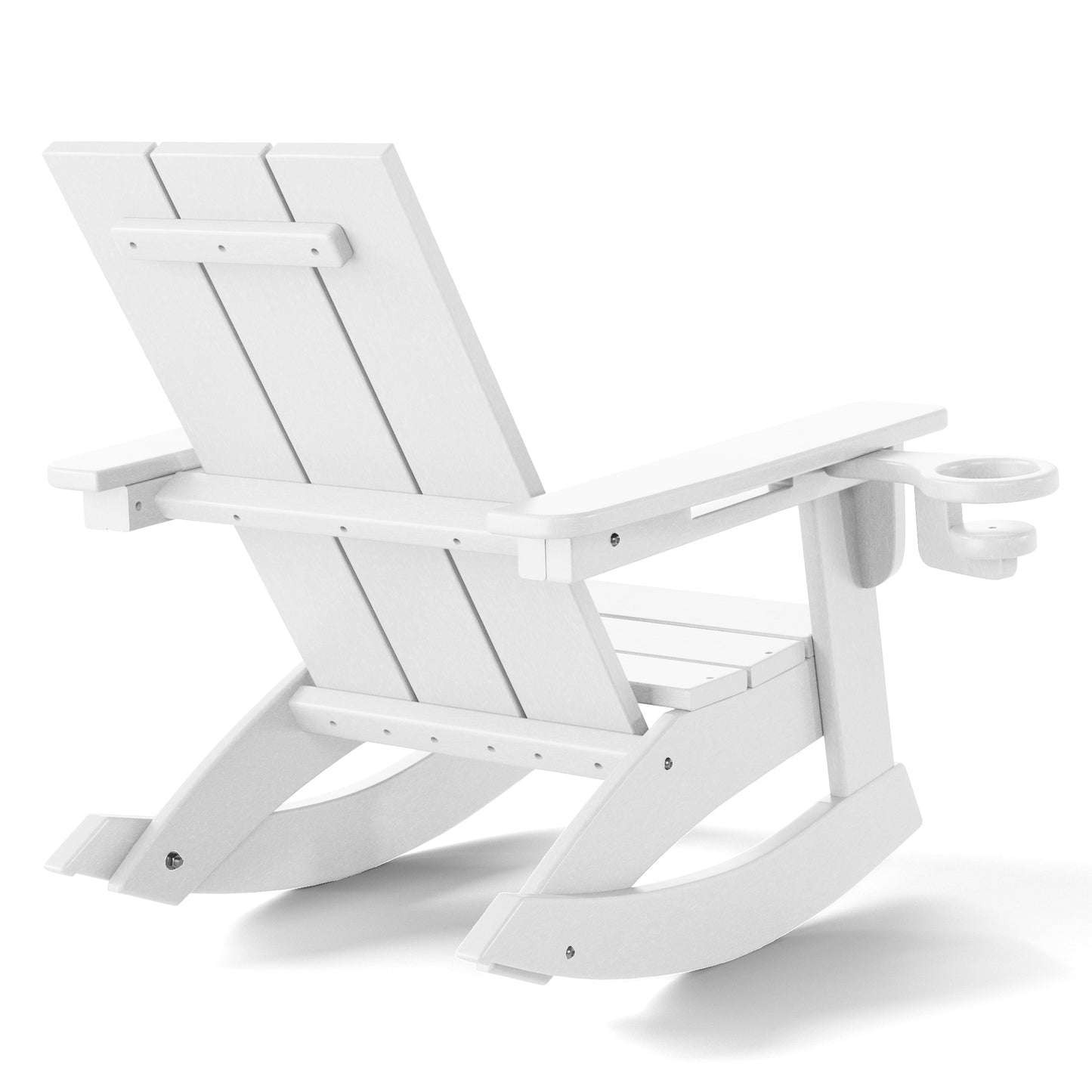 Tiny Terraces Kids Modern Adirondack Rocking Chair with Cup Holder (Set of 2) Seahawk Designs Kids Patio Rocking Chairs