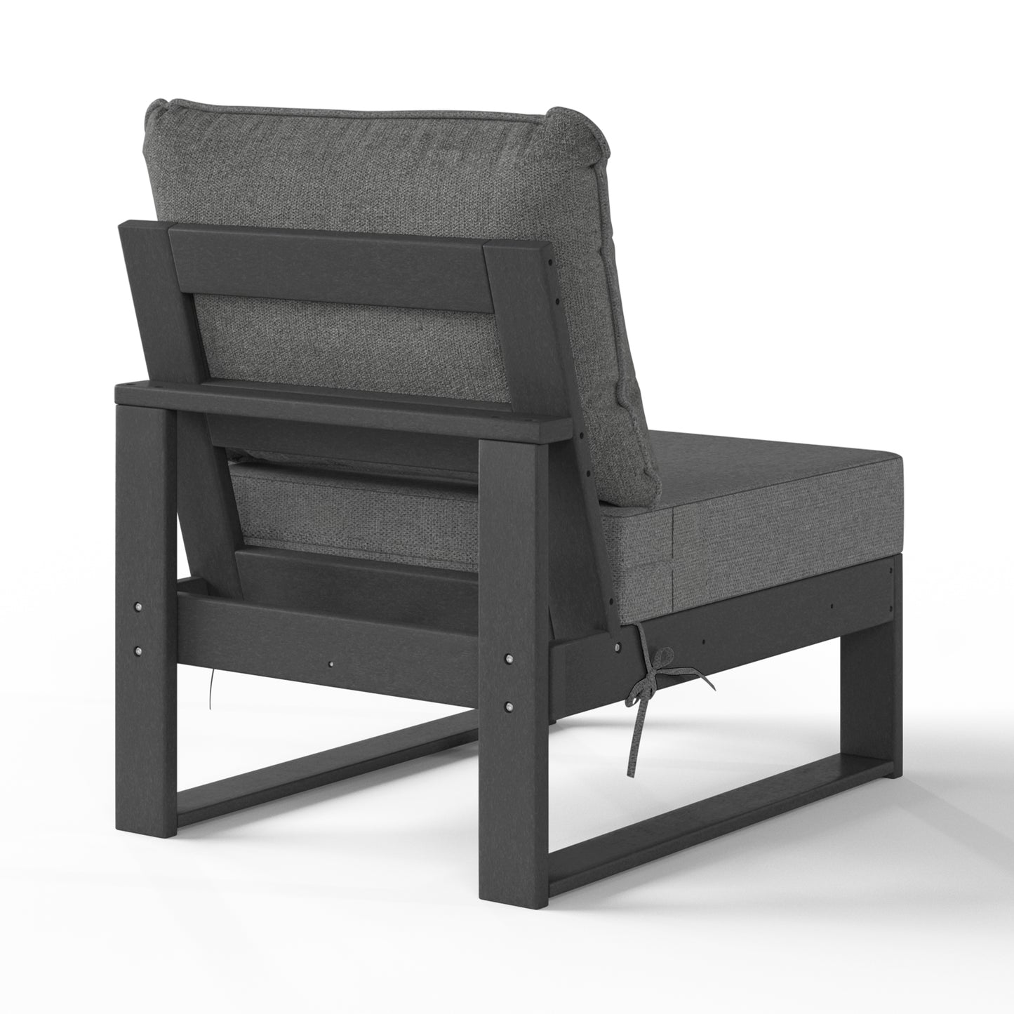 Signature All-Weather Outdoor Modular Deep Seating Cushioned Side Chair (Center Sectional Seat) Seahawk Designs Patio Chairs