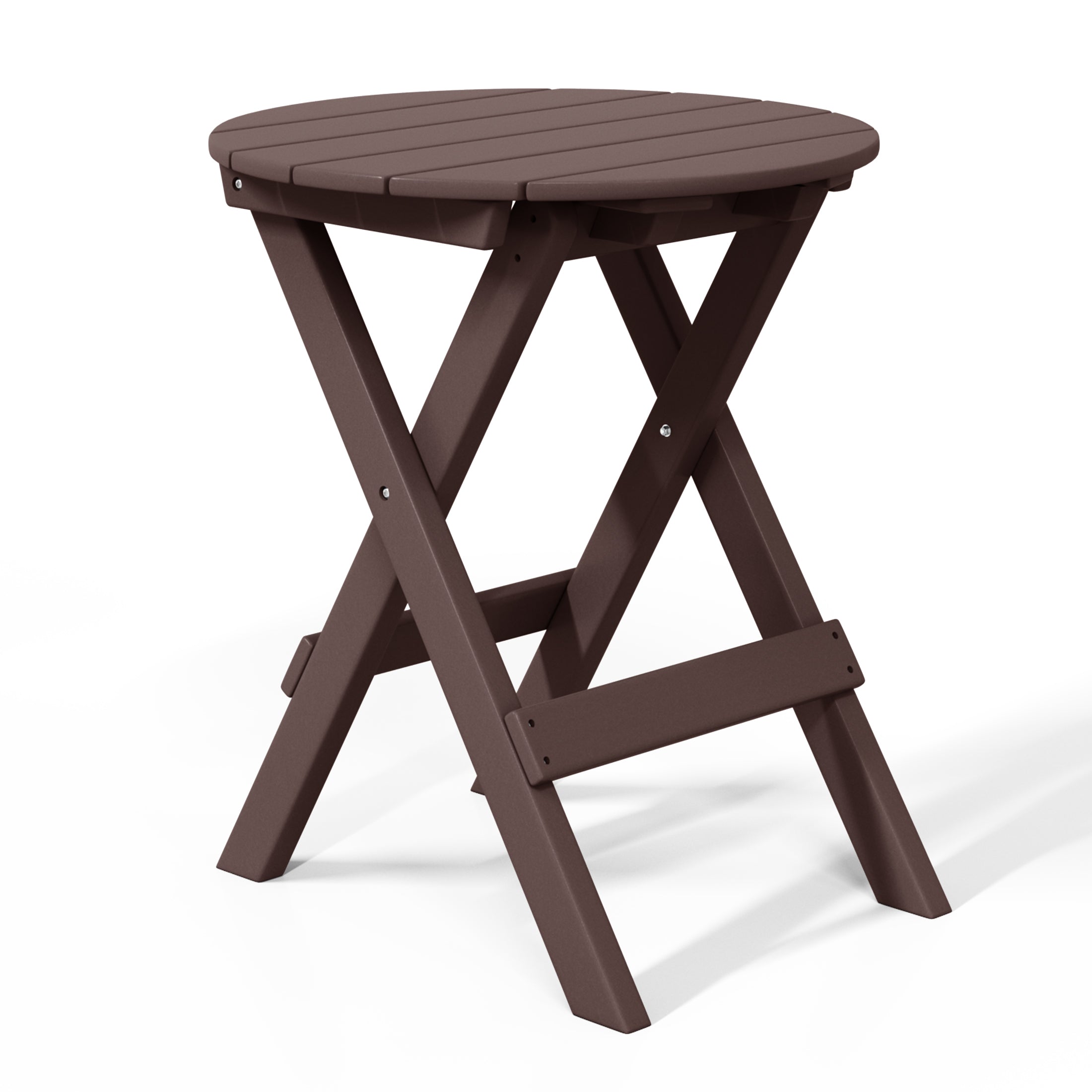 Tuscany All-Weather Outdoor Patio Round Folding Dining Table (24" Top) Dark Brown Seahawk Designs Patio Dining Tables