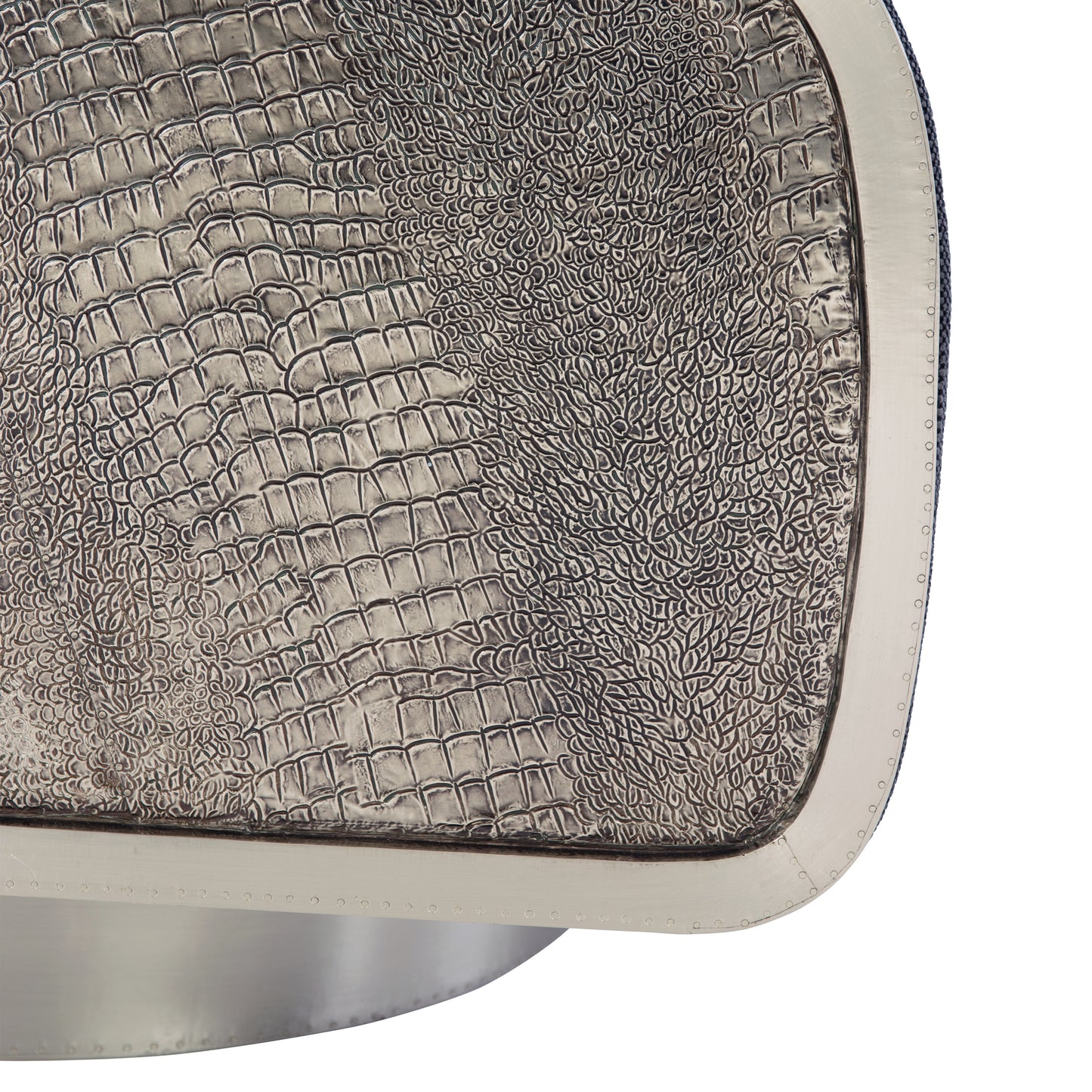 Chaise pivotante en cuir Miles