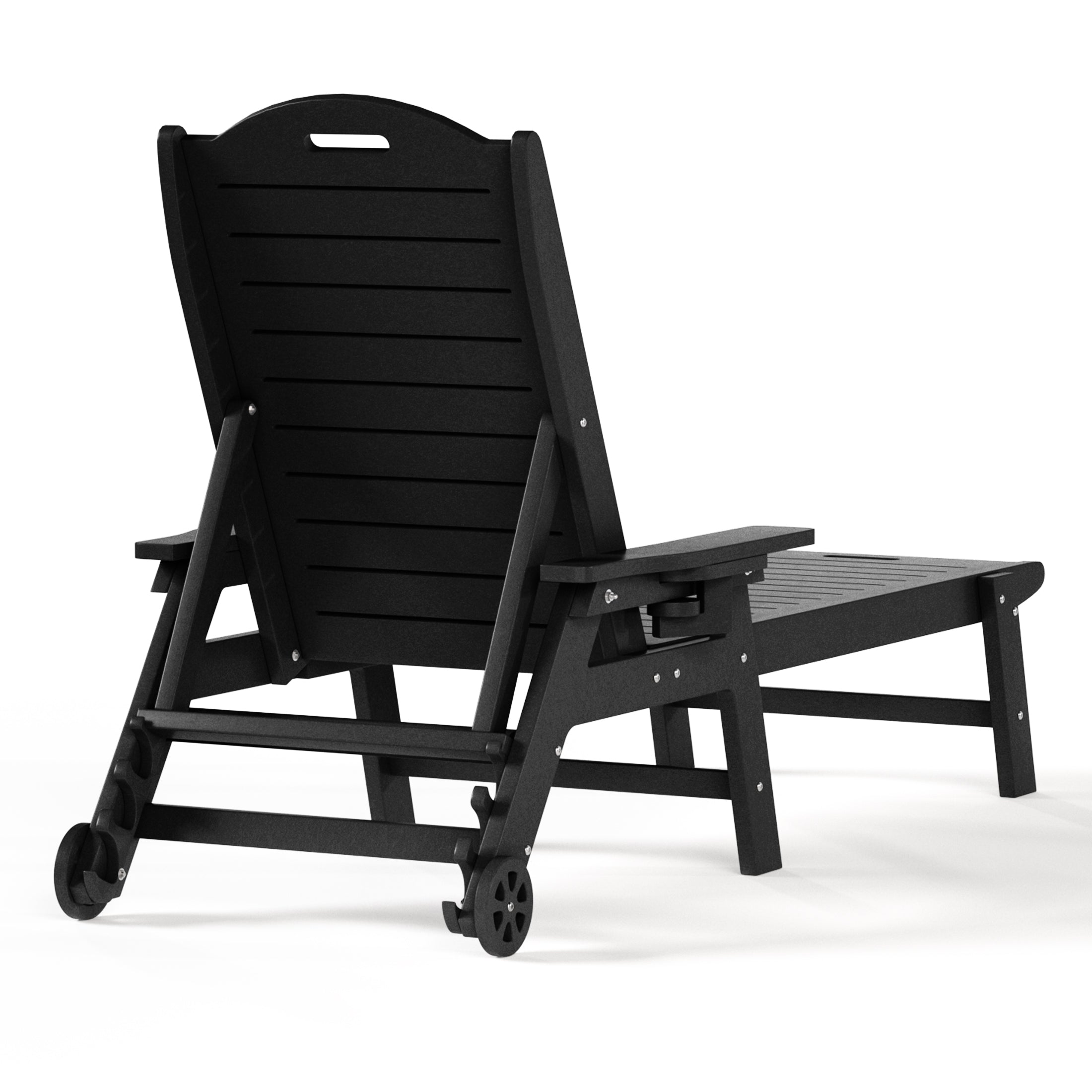 Santa Barbara Reclining Chaise Lounge with Cup Holder and Wheels Seahawk Designs Patio Chaise Lounges