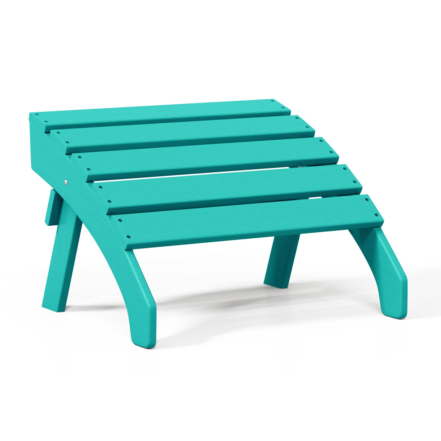 Westport All-Weather Outdoor Adirondack Folding Foot Rest/Ottoman Turquoise Seahawk Designs Patio Ottomans