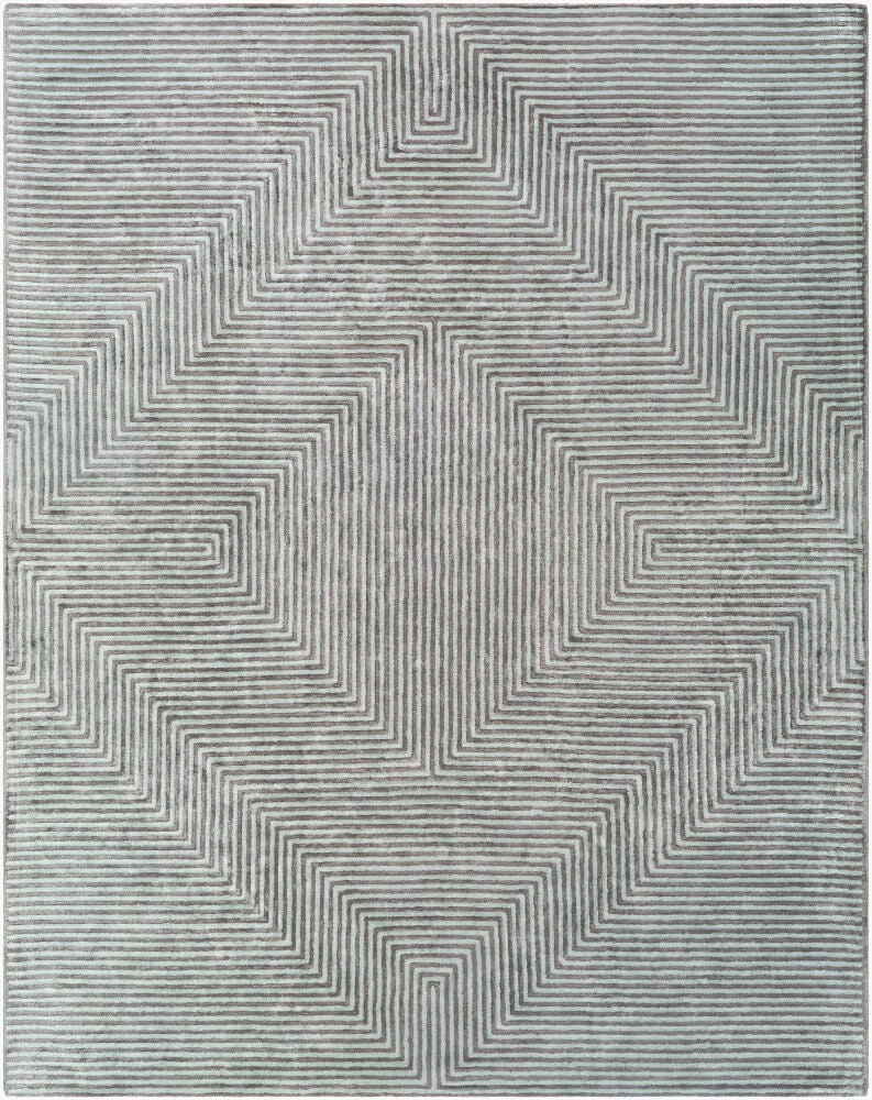 Quartz Handmade Rug — Dark Green/Dusty Sage
