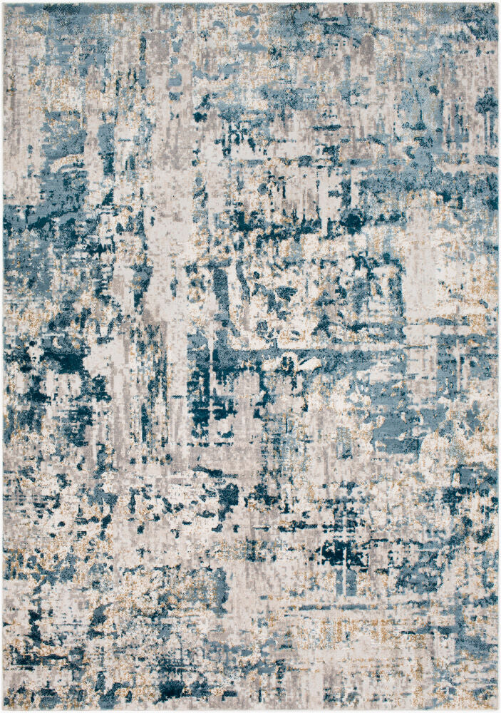 Quatro Machine Woven Rug — Dark Blue/Gray