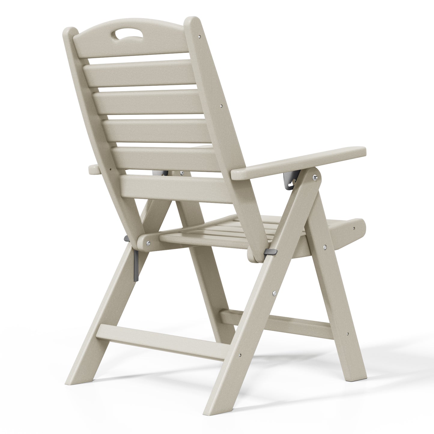 Aarhus All-Weather Outdoor Patio Folding Tall Back Dining Chair (38" High) Seahawk Designs Patio Dining Chairs