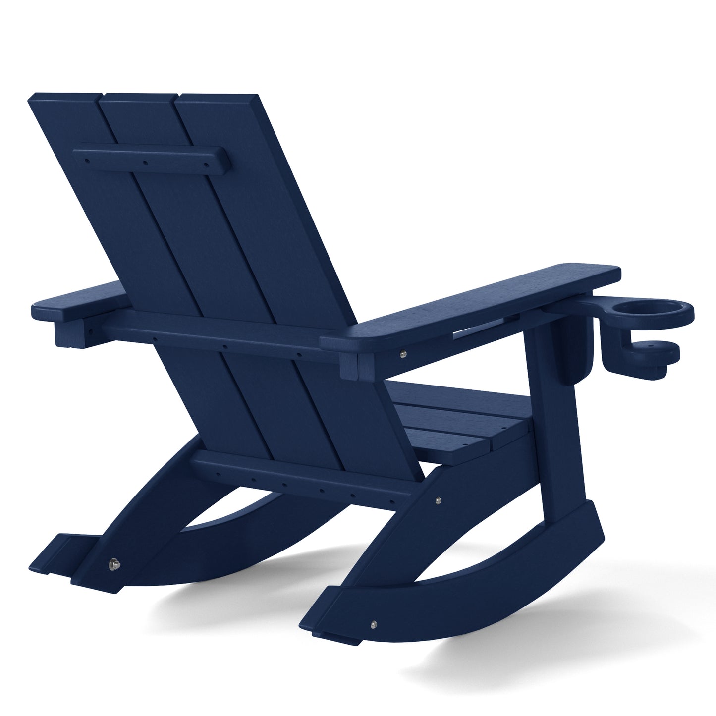 Tiny Terraces Kids Modern Adirondack Rocking Chair with Cup Holder (Set of 2) Seahawk Designs Kids Patio Rocking Chairs