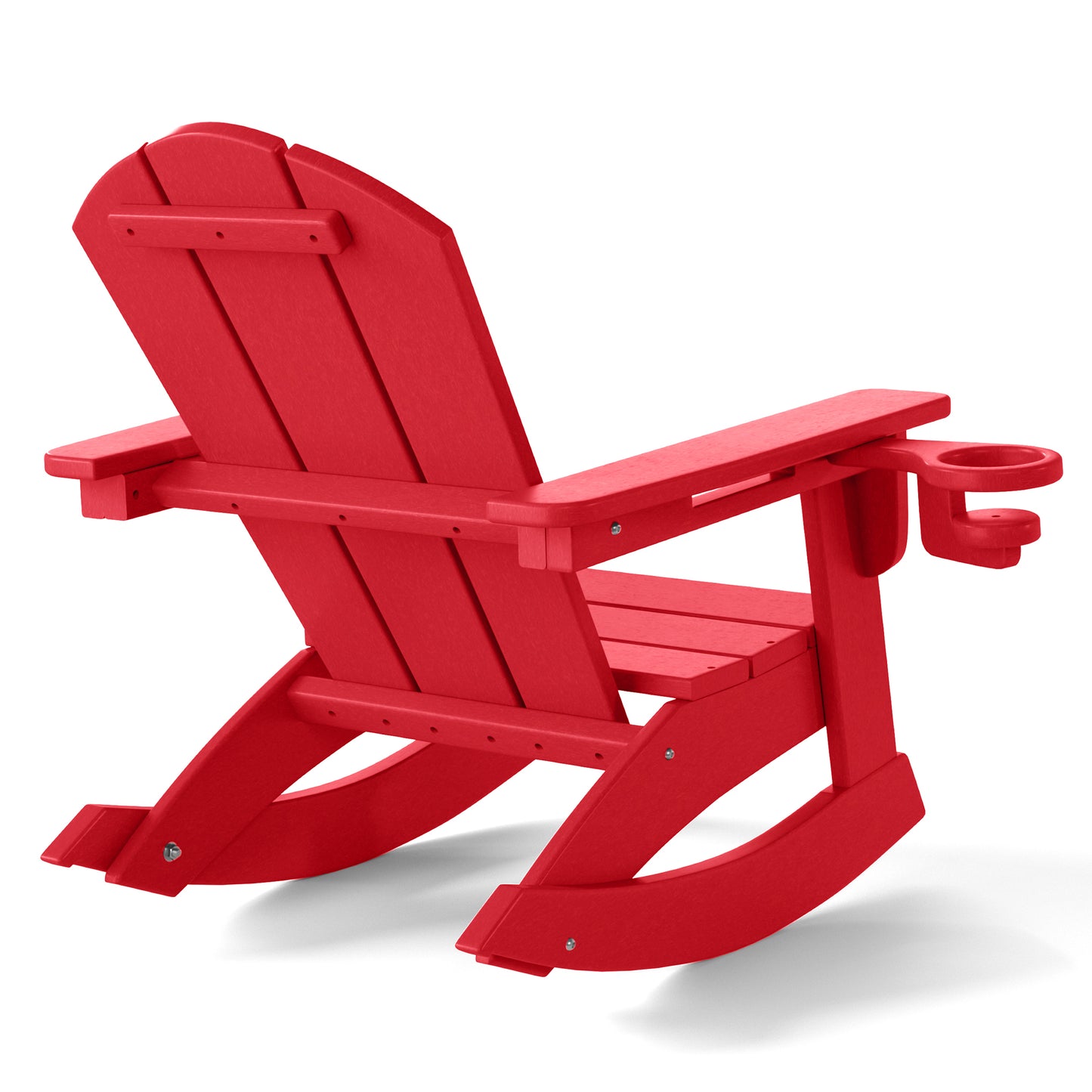 Tiny Terraces Kids Adirondack Rocking Chair with Cup Holder (Set of 2) Seahawk Designs Kids Patio Rocking Chairs