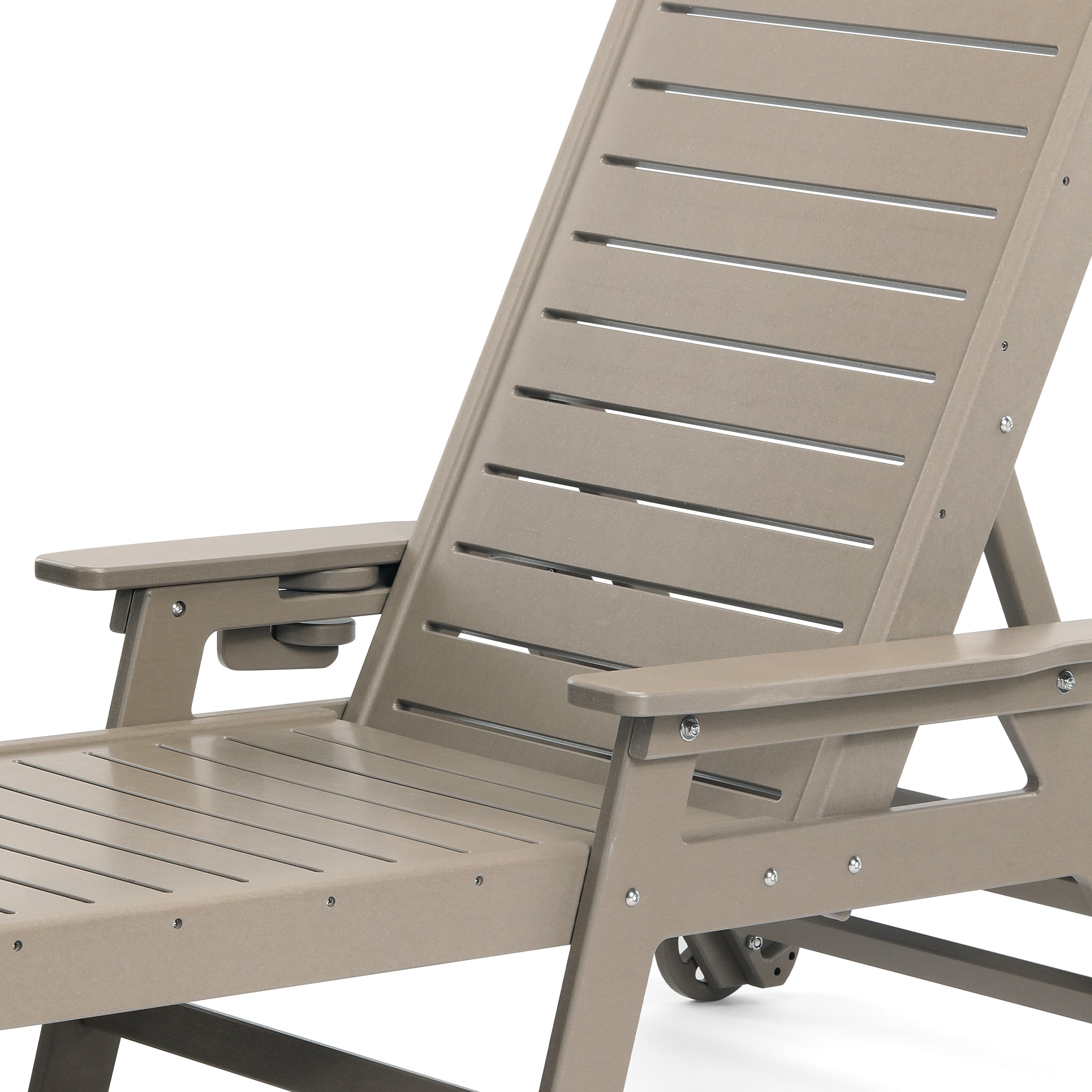 Santa Barbara Reclining Chaise Lounge with Cup Holder and Wheels Seahawk Designs Patio Chaise Lounges
