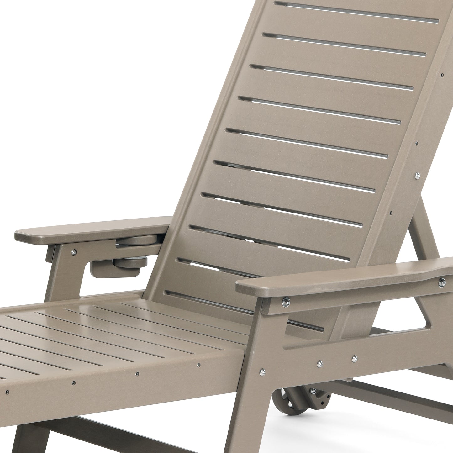 Santa Barbara Reclining Chaise Lounge with Cup Holder and Wheels Seahawk Designs Patio Chaise Lounges