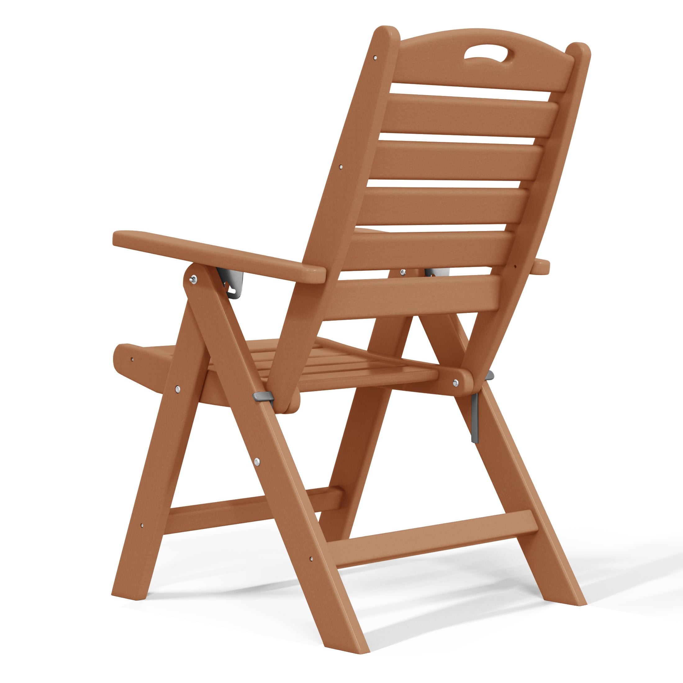 Aarhus All-Weather Outdoor Patio Folding Tall Back Dining Chair (38" High) Seahawk Designs Patio Dining Chairs